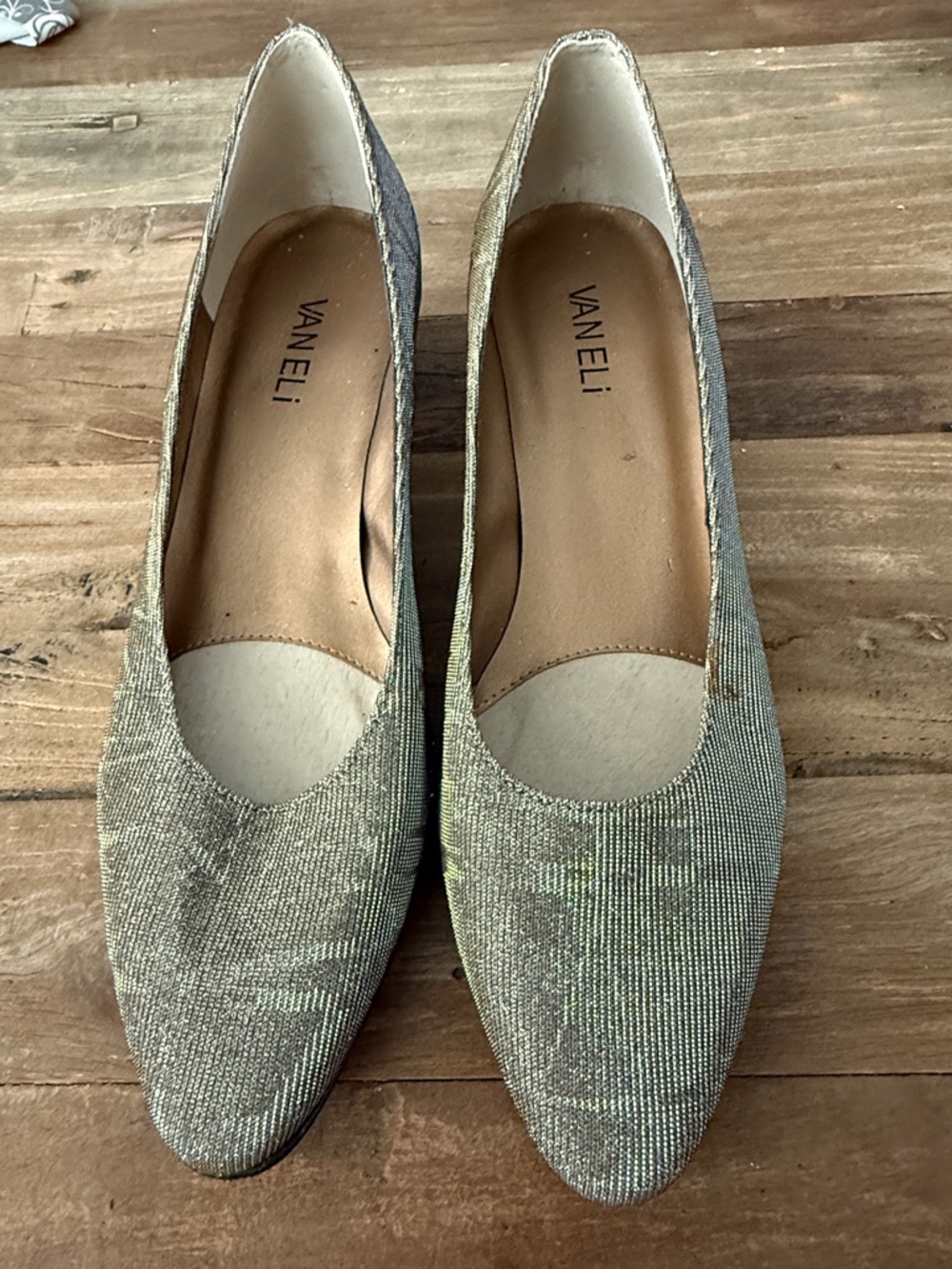 VANELi Silver Metallic Pointed Toe Pumps